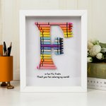 Rainbow Crayon Letter Frame Gift For Teachers