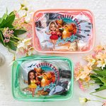 Personalized Forever Chasing Sunsets Cartoon Black Woman Clear Makeup Bag with Name Birthday Anniversary Christmas Gift for Women