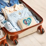 Personalized Y2K Style Cartoon Character Heart Design PU Leather Makeup Bag with Name Birthday Travel Accessory Birthday Gift for Women Sisters