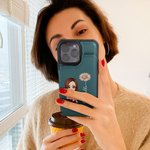 Custodia per telefono in pelle PU personalizzata con nome fiore di nascita e personaggio portacarte e protezione RFID regalo per amici