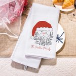 Personalizzato 100% cotone Babbo Natale 1-28 nomi parola nuvola asciugamano da tè con accessori da cucina Natale compleanno regalo per la mamma nonna