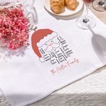 Personalizzato 100% cotone Babbo Natale 1-28 nomi parola nuvola asciugamano da tè con accessori da cucina Natale compleanno regalo per la mamma nonna