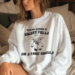 Personalizada Retro Cartoon Panda Basura Camiseta Sudadera Eres Un Tipo Listo O Un Pedo Smella Regalo de Cumpleaños para Amigo
