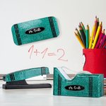 Personalisierte Glitter Bleistift Buntstift Notebook Design Hefter Tape Dispenser Board Radiergummi Set Schule Bürobedarf Anerkennung Geschenk für Leh