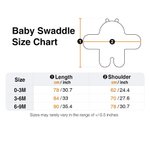 Personalized Cute Bear Adjustable Baby Swaddle Blanket with Name Ultra-soft Baby Shower Gift for Newborn