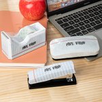 Personalisierte Glitter Bleistift Buntstift Notebook Design Hefter Tape Dispenser Board Radiergummi Set Schule Bürobedarf Anerkennung Geschenk für Leh