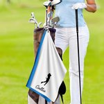 Personalized Super Absorbent Multiple Colours Cotton Golf Waffle Towel with Name Hanging Clip Birthday Gift for Golf Lovers