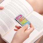 Personalised Colorful Dalmatian Dot Name Magnetic Bookmark Clips with Card Birthday Back to School Gift for Book Lover Bookworm