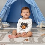 Personalized Pumpkin Bow Design 100% Cotton Baby Bodysuit with Name Halloween Baby Shower Gift for Baby Newborn