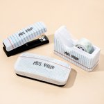 Personalisierte Glitter Bleistift Buntstift Notebook Design Hefter Tape Dispenser Board Radiergummi Set Schule Bürobedarf Anerkennung Geschenk für Leh