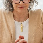 Personalized Dainty Name Cross Necklace Religious Jewellery Baptism Christmas Gift for Christian Women