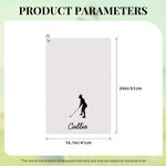 Personalized Super Absorbent Multiple Colours Cotton Golf Waffle Towel with Name Hanging Clip Birthday Gift for Golf Lovers