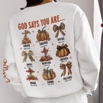 Felpa personalizzata Leopard Bow Fall Pumpkin Cross Kid Adult con nome e versi biblici Harvest Festival Thanksgiving Day Regalo per la famiglia