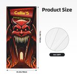 Personalized Dante Ghost Pattern Banner Door Cover with Name Home Decor Halloween Party Gift for Family Friend