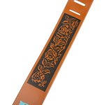 Gepersonaliseerde Retro Western Rozen Verstelbare Leren Gitaarriem met Naam Muziek Accessoires Verjaardagscadeau voor Gitaarspeler