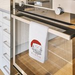 Personalizzato 100% cotone Babbo Natale 1-28 nomi parola nuvola asciugamano da tè con accessori da cucina Natale compleanno regalo per la mamma nonna