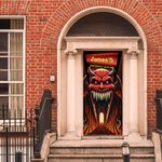 Personalized Dante Ghost Pattern Banner Door Cover with Name Home Decor Halloween Party Gift for Family Friend