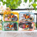 Personalized Forever Chasing Sunsets Cartoon Black Woman Clear Makeup Bag with Name Birthday Anniversary Christmas Gift for Women