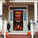 Personalized Dante Ghost Pattern Banner Door Cover with Name Home Decor Halloween Party Gift for Family Friend