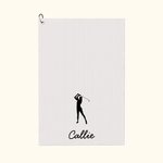 Personalized Super Absorbent Multiple Colours Cotton Golf Waffle Towel with Name Hanging Clip Birthday Gift for Golf Lovers