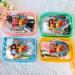 Personalized Forever Chasing Sunsets Cartoon Black Woman Clear Makeup Bag with Name Birthday Anniversary Christmas Gift for Women