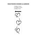 Tatouages Temporaires Personnalisés avec Noms sur 1-5 Cœurs Lot de 3 Cadeau Fête Anniversaire pour Famille Amis