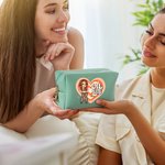 Personalized Y2K Style Cartoon Character Heart Design PU Leather Makeup Bag with Name Birthday Travel Accessory Birthday Gift for Women Sisters