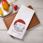 Personalizzato 100% cotone Babbo Natale 1-28 nomi parola nuvola asciugamano da tè con accessori da cucina Natale compleanno regalo per la mamma nonna