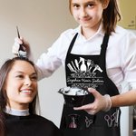 Gepersonaliseerde Multicolor Duurzame Waterdichte Barber Element Schort met Tekst Barber Shop Beauty Salon Gift voor Haarliefhebbers