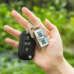 Personalized USA State Car License Plate Keychain with Text and Photo Car Accessory Birthday Gift for Men