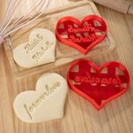 Personalised Heart-shaped Name Biscuit Cutter Anniversary Birthday Party Favors Gift for Baking Lover
