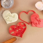 Personalised Heart-shaped Name Biscuit Cutter Anniversary Birthday Party Favors Gift for Baking Lover