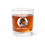 Personalisiertes Foto Whiskyglas 295ml mit Text Gravur Whiskey Gläser Oktoberfest Vatertag Geburtstag Geschenk für Papa Opa