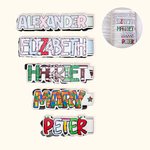 Marcapáginas magnético personalizado con letras de burbujas y floral regalo ideal para profesores y amantes de los libros