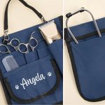 Personalized Paw Print Design Multi-compartment Tool Waist Bag with Name Christmas Gift for Vet Staff