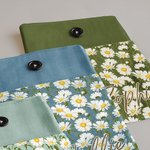 Personalised Handmade Daisy Floral Book Sleeve Book Cover Protector with Name Birthday Back to School Gift for Book Lovers Bookworm