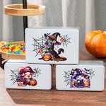 Personalisierte Aquarell Kürbis Tier Fledermaus Lebensmittelqualität Metall Süßigkeiten Schokolade Dose mit Namen Halloween Geschenk für Kinder