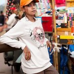 Sweatshirt à capuche avec nom Sweatshirt à capuche avec tête de mort rose multicolore personnalisé Cadeau d'Halloween pour femmes