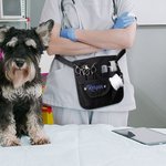 Personalized Paw Print Design Multi-compartment Tool Waist Bag with Name Christmas Gift for Vet Staff