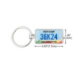 Personalized USA State Car License Plate Keychain with Text and Photo Car Accessory Birthday Gift for Men