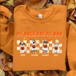 Henkilökohtainen My Dog Is My Boo 1-4 Dog Kurpitsa Funny Sweatshirt nimi Halloween syntymäpäivälahja lemmikkieläinten ystävälle