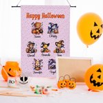 Personalised Watercolor Pumpkin Animal Garden Flag with Name Text Yard Garden Decor Halloween Gift for Family