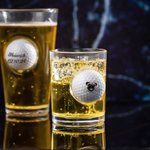 Personalisiertes Kreatives Bierglas mit Namen und Golfball 200–500 ml Foto Pint Glas Oktoberfest Geburtstag Geschenk für Bierliebhaber Golf-Fan