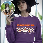 Henkilökohtainen My Dog Is My Boo 1-4 Dog Kurpitsa Funny Sweatshirt nimi Halloween syntymäpäivälahja lemmikkieläinten ystävälle