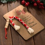 Personalized Handmade Sweets Cane Decoration with Card Christmas Gift for Family Friend