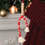 Personalized Handmade Sweets Cane Decoration with Card Christmas Gift for Family Friend
