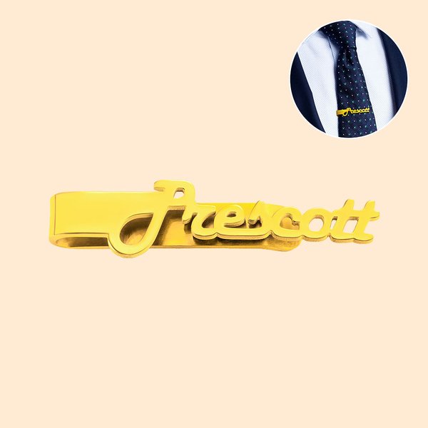 Personlig slipsnål med namn och graverad text Fars dag Födelsedagspresent för män