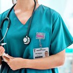 Personalised Glitter Nurse Acrylic Badge Reel Text with Gemstone Birthday Christmas Gift for Nurse Doctor Medical Staff