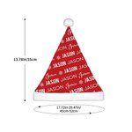 Chapeau de Père Noël en Peluche Personnalisé avec Nom Design Flocon de Neige Cadeau de Noël pour Enfant Famille