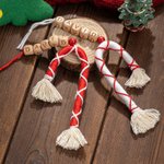 Personalized Handmade Sweets Cane Decoration with Card Christmas Gift for Family Friend